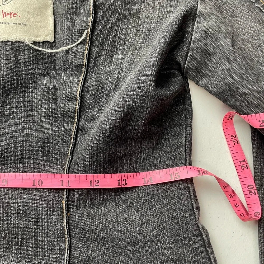 Vintage Rampage Jean Co. Jean Blazer Black Size L We Are all Strange Here - Picture 10 of 10